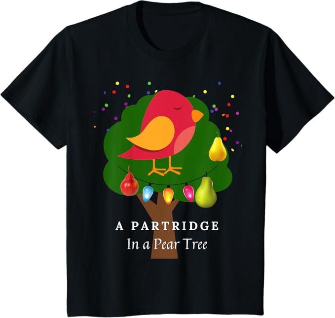 Partridge in a Pear Tree Twelve Days of Christmas Song T-Shirt